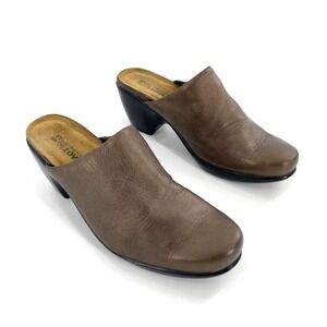 NAOT Dream Womens Leather Clog Mule Bronze Metallic Heel Sz 40/9 Comfort Casual‎